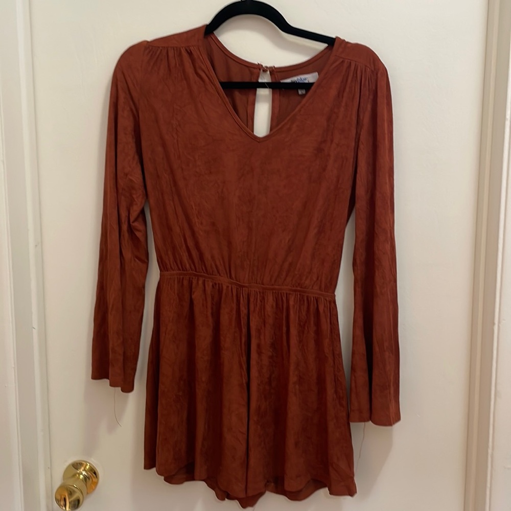 Brown suede jumper
